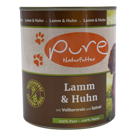 Pure Naturfutter,Pure Dog Lamm+Huhn Glufr 800gd
