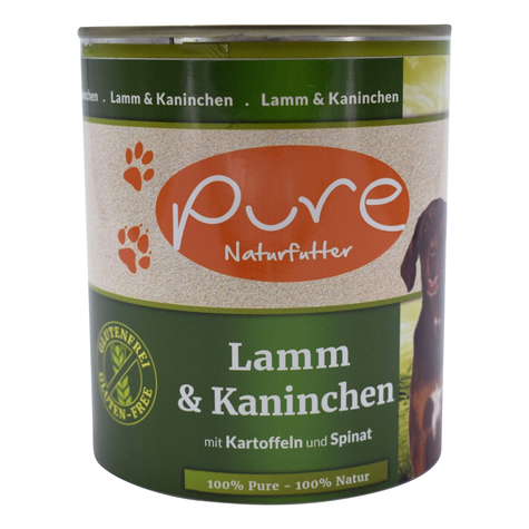 Pure Naturfutter,Pure Dog Lamm+Kani Glufr 800gd