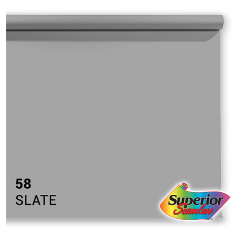 Superior Hintergrund Papier 58 Slate Grey 1,35 X 11m