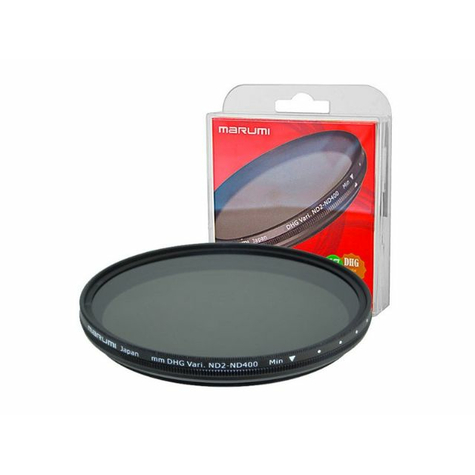 Filtre variable gris marumi dhg nd2-nd400 58 mm