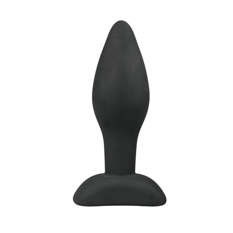 Plug anal : small noir silicone buttplug