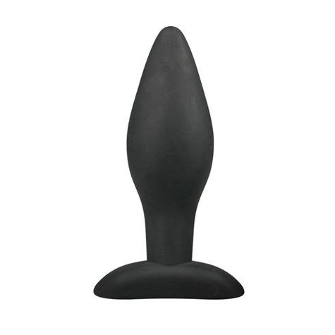 Plug anal : medium noir silicone buttplug