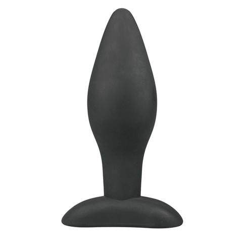 Plug anal : large noir silicone buttplug