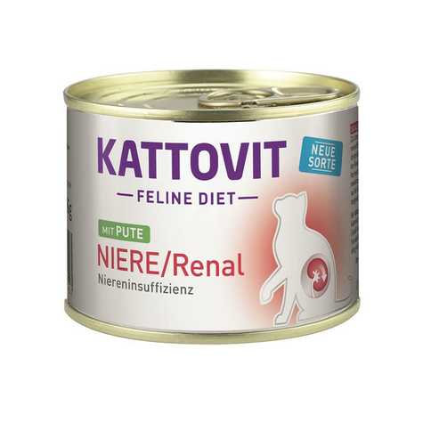 Kattovit Feline Diet Kidney/Renal Turkey 185g