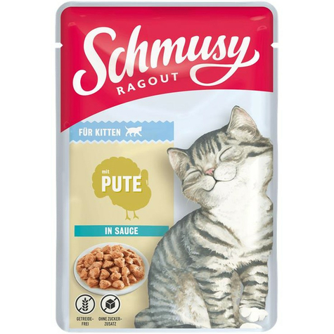 Schmusy ragout chaton avec dinde en sauce 100g