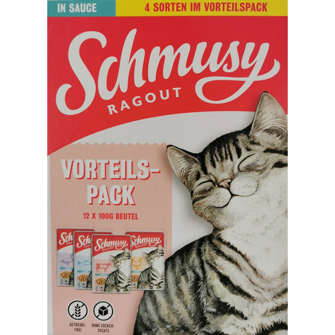 Schmusy Ragout In Sauce Advantage Pack 12x100g