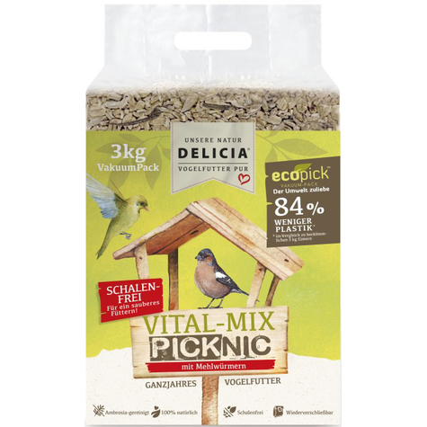 Delicia vital-mix picknic avec mealworms vacuum packs 3