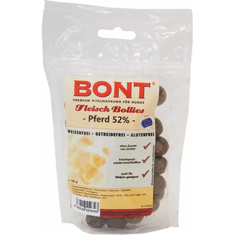 Bont meat-bollies cheval et oeuf 150g