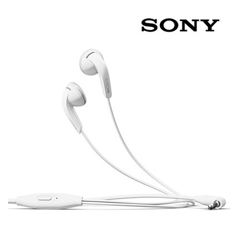 Sonyericsson mh410c stereo headset 3;5mm connector blanc handsfree button in ear
