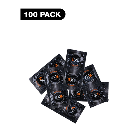 Exs Schwarz Latex Condoms 100 Pack