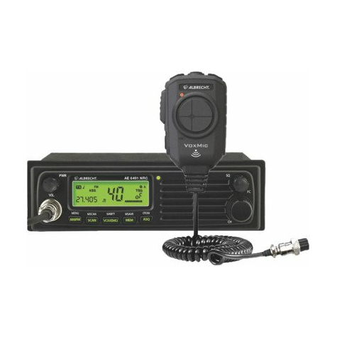 Albrecht ae 6491 nrc cb-radio avec filtre gersch incl. Vox microphone 12/24v