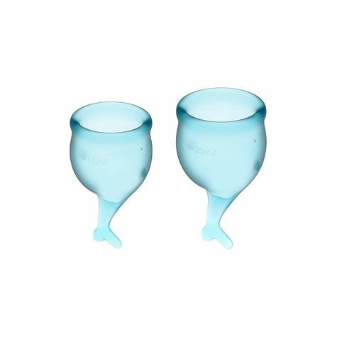 Feel secure menstrual cup bleu clair