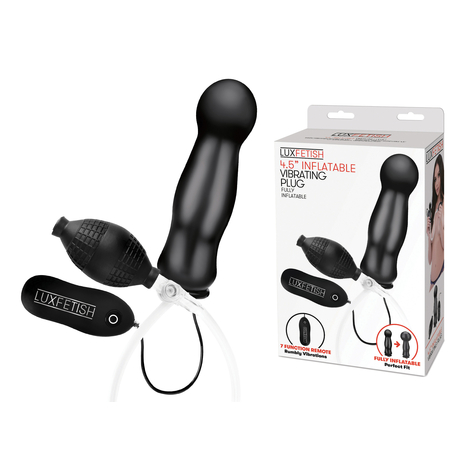 Lux Fetish 4,5” Inflatable Vibrating Butt Plug