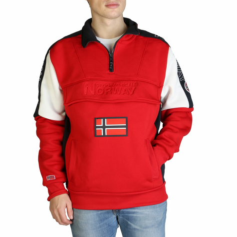 Bekleidung & Sweatshirts & Herren & Geographical Norway & Fagostino007_Man_Red & Rot