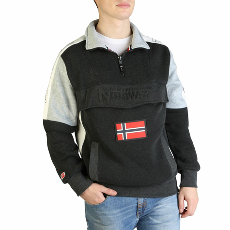 Bekleidung & Sweatshirts & Herren & Geographical Norway & Fagostino007_Man_Dkgrey & Grau