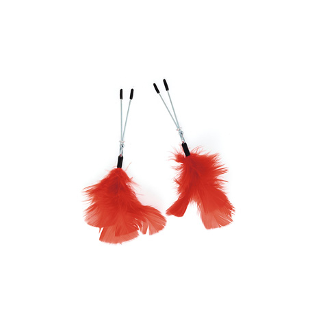 Nippelklemmen : Rot Feather Nipple Clamps