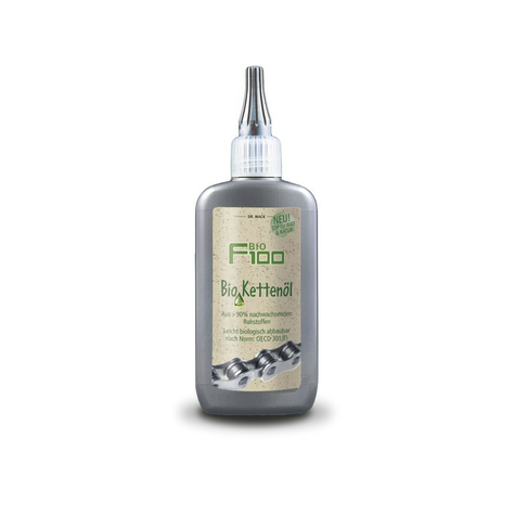 Olio Per Catene F100 Bio 100ml, Bottiglia Contagocce Riciclata            