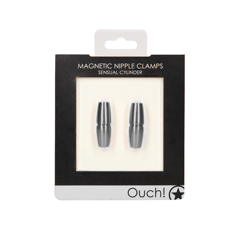 Pinces à tétons magnétiques - cylindre sensuel - gris