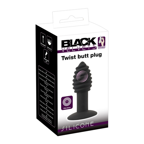 Plug anal vibrant black velvets twist plug anal