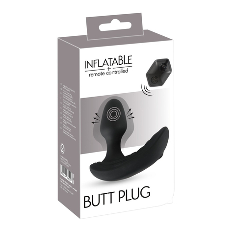 Vibrating Anal Plug Inflatable + Rc Butt Plug