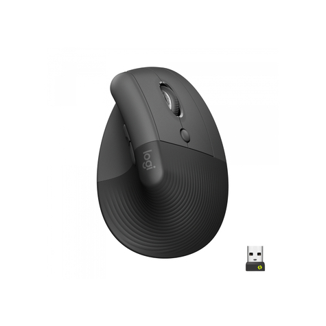 Logitech Mouse Lift, Senza Fili, Bolt, Bluetooth, Grafit - Verticale Ergo