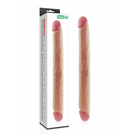 Amour toy - king size slim ultra double dildo 45 cm - nude