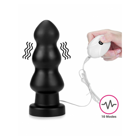 Love toy - king size vibrating anal rigger 20 cm - noir