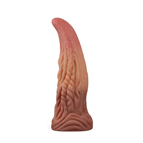 Lovetoy - godemiché avec langue 25.4 cm - nude/brun