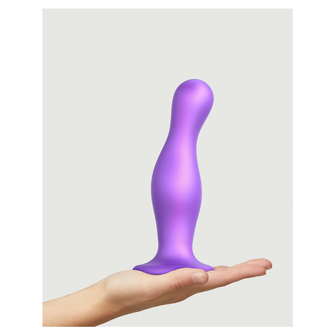 Strap-on-me - godemiché plug curvy taille xl - violet métallique