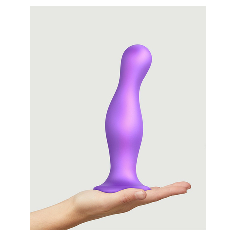 Strap-on-me - godemiché plug curvy taille xxl - violet métallique