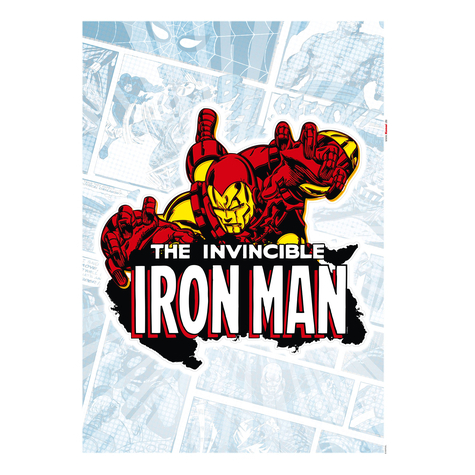 Wandtattoo - Iron Man Comic Classic  - Größe 50 X 70 Cm
