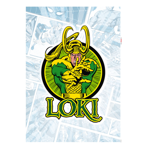 Wandtattoo - Loki Comic Classic  - Größe 50 X 70 Cm