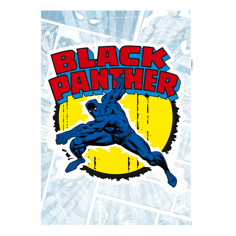Wandtattoo - Black Panther Comic Classic  - Größe 50 X 70 Cm