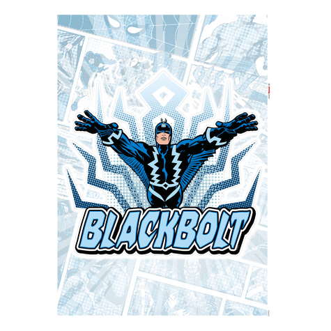 Wandtattoo - Blackbolt Comic Classic  - Größe 50 X 70 Cm
