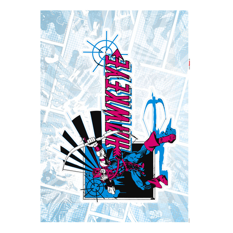 Wandtattoo - Hawkeye Comic Classic  - Größe 50 X 70 Cm