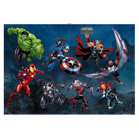 Wandtattoo - Avengers Action  - Größe 100 X 70 Cm