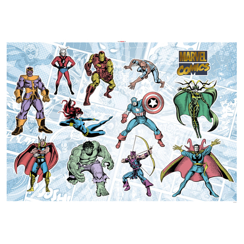 Wandtattoo - Marvel Comics Collection  - Größe 100 X 70 Cm