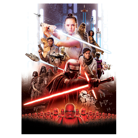 Papier Fototapete - Star Wars Ep9 Movie Poster Rey - Größe 184 X 254 Cm