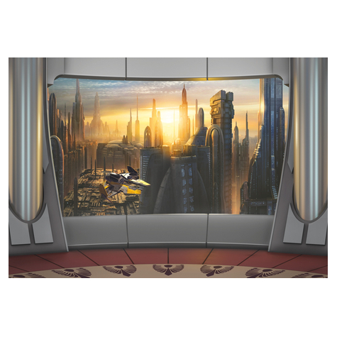 Papier Fototapete - Star Wars Coruscant View - Größe 368 X 254 Cm