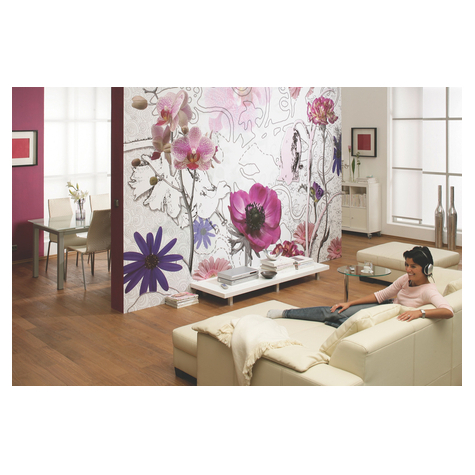 Photomurals  Photo Wallpaper - Purple - Size 368 X 254 Cm