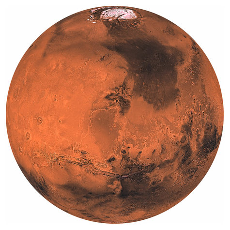 Selbstklebende Vlies Fototapete/Wandtattoo - Mars - Größe 125 X 125 Cm