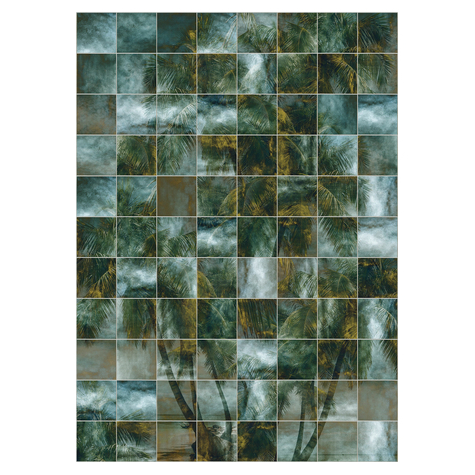 Carta Da Parati Adesiva Fotografica  - Palm Puzzle - Dimensioni 200 X 280 Cm