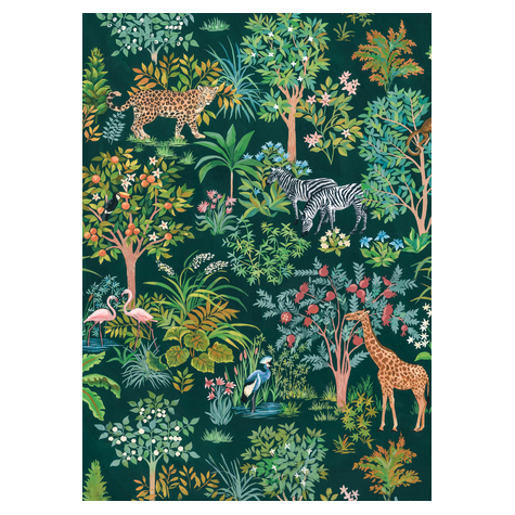 Papier peint photo - happy jungle - dimensions 200 x 280 cm