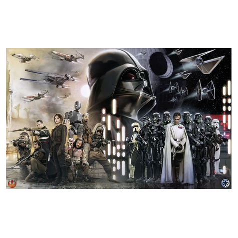 Carta Da Parati Adesiva Fotografica  - Star Wars Collage - Dimensioni 400 X 250 Cm