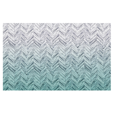 Vlies Fototapete - Herringbone Mint - Größe 400 X 250 Cm