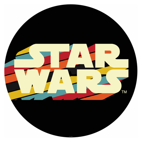 Selbstklebende Vlies Fototapete/Wandtattoo - Star Wars Typeface - Größe 125 X 125 Cm