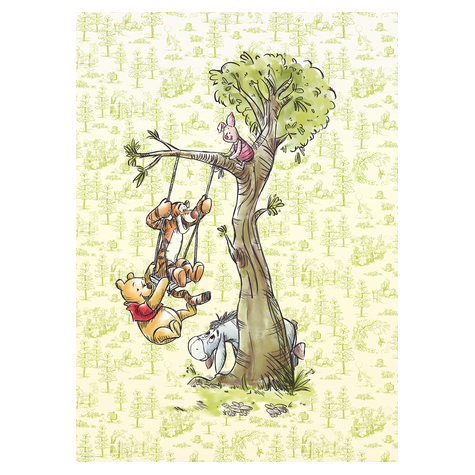 Vlies Fototapete - Winnie The Pooh In The Wood - Größe 200 X 280 Cm