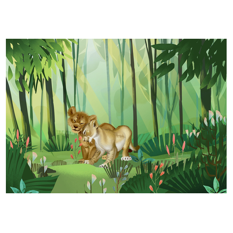 Papier peint photo - lion king love - dimensions 400 x 280 cm