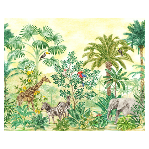 Papier peint photo - jungle adventure - dimensions 350 x 280 cm
