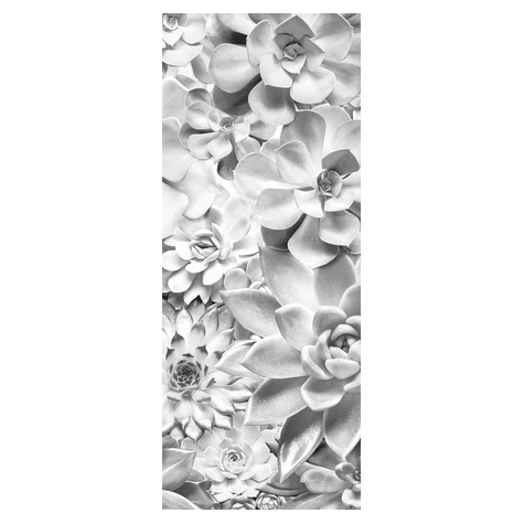 Vlies Fototapete - Shades Black And White Panel - Größe 100 X 250 Cm